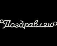 Декоративный элемент ПОЗДРАВЛЯЮ, 55 мм, 1 шт
