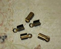 Концевик для шнура, цвет бронза, 8*4 мм, 1пара