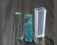 Молд ПОДВЕСКА ПРЯМОУГОЛЬНИК ГЕОМЕТРИЯ, 4,5*1*0,6 см, 1шт