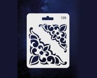 Трафарет прозрачный, №129, 11*14 см, 1 шт