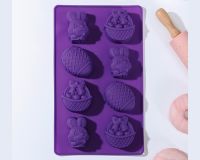 Форма силиконовая ЗАЯЦ, ЯЙЦО, КОРЗИНКА, (одна ячейка) в ассортименте, 1 шт