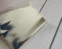 СУПЕРПОТАЛЬ, (зеркальная, японская, полиментная поталь) цвет ПЛАТИНА, 8*8 см, 10 шт