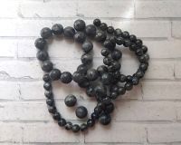 Бусины ЛАБРАДОРИТ ЧЕРНЫЙ, 10 мм, 9 шт