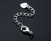 Замок-карабин , родированный 12*5*3 мм, 1 шт