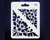 Трафарет прозрачный, №125 УЗОР, 11*14 см, 1 шт