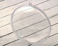 Заготовка пластиковая ШАР ПЛОСКИЙ разъемный прозрачный , 110*46 мм