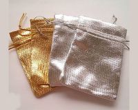 Сумочка из органзы ЗОЛОТОЙ, 9*12 см, 1 шт