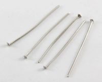 Штифты для бижутерии гвоздики, цвет серебро, 30*0,7 мм, 10 шт