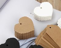 Бирка СЕРДЕЧКО КРАФТ, 6х5,5 см, Набор 10 шт