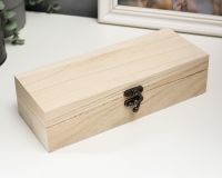 Шкатулка прямоугольная с замочком, 24*9,5*6 см, 1 шт