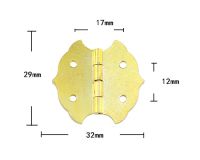 Петля накладная КАНТРИ, цвет золото, 28*30 мм,180°, 2 шт