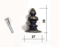 Ручка цвет бронза, 39*27 мм, 1 шт