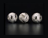 Бусина цвет серебро, 6 мм, 1 шт